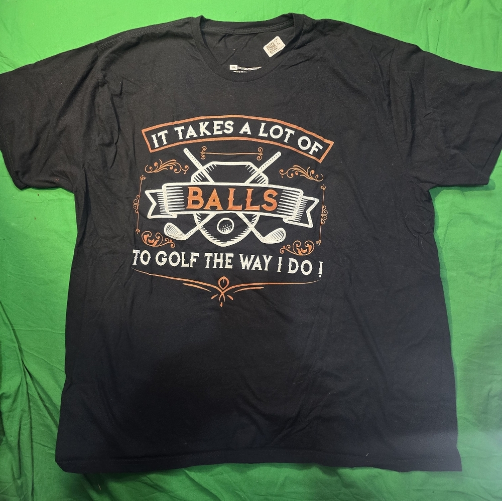 Funny Golf Graphic Tee Shirt It Takes Balls Size 3X